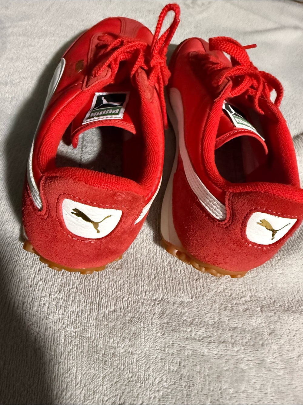 PUMA Kids' Red Suede Sneakers